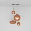 Tom Dixon Copper Range Round-riippuvalo, 4 lamppua