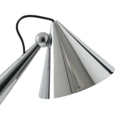 Tom Dixon LED-akkukäyttöinen pöytälamppu Pose, hopeanvärinen, korkeus 25 cm