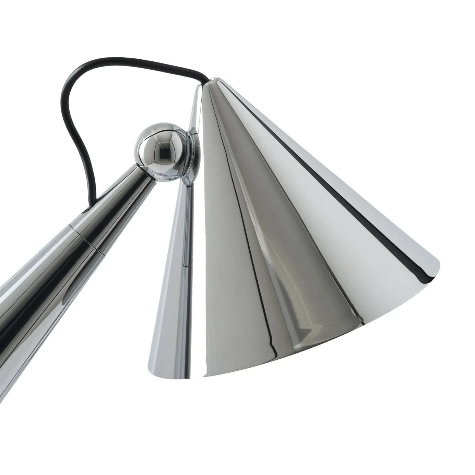 Tom Dixon LED-akkukäyttöinen pöytälamppu Pose, hopeanvärinen, korkeus 25 cm