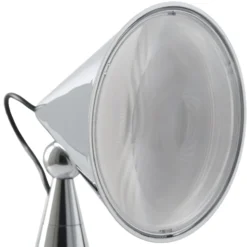 Tom Dixon LED-akkukäyttöinen pöytälamppu Pose, hopeanvärinen, korkeus 25 cm