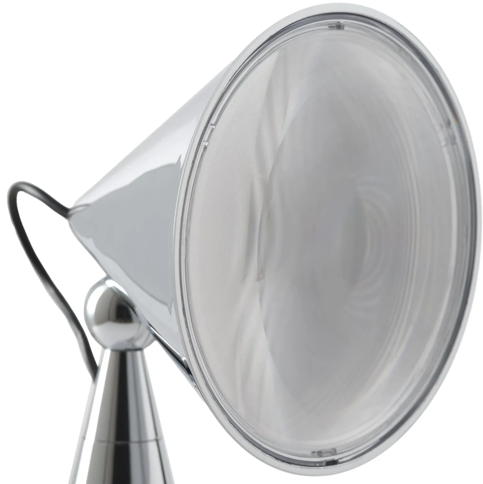 Tom Dixon LED-akkukäyttöinen pöytälamppu Pose, hopeanvärinen, korkeus 25 cm