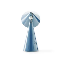 Tom Dixon LED-akkukäyttöinen pöytälamppu POSE, vaaleansininen, korkeus 25 cm,