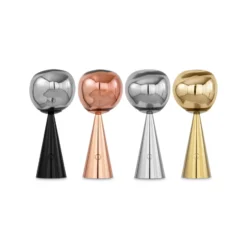 Tom Dixon LED-akku-pöytälamppu Melt, kultainen, korkeus 29 cm