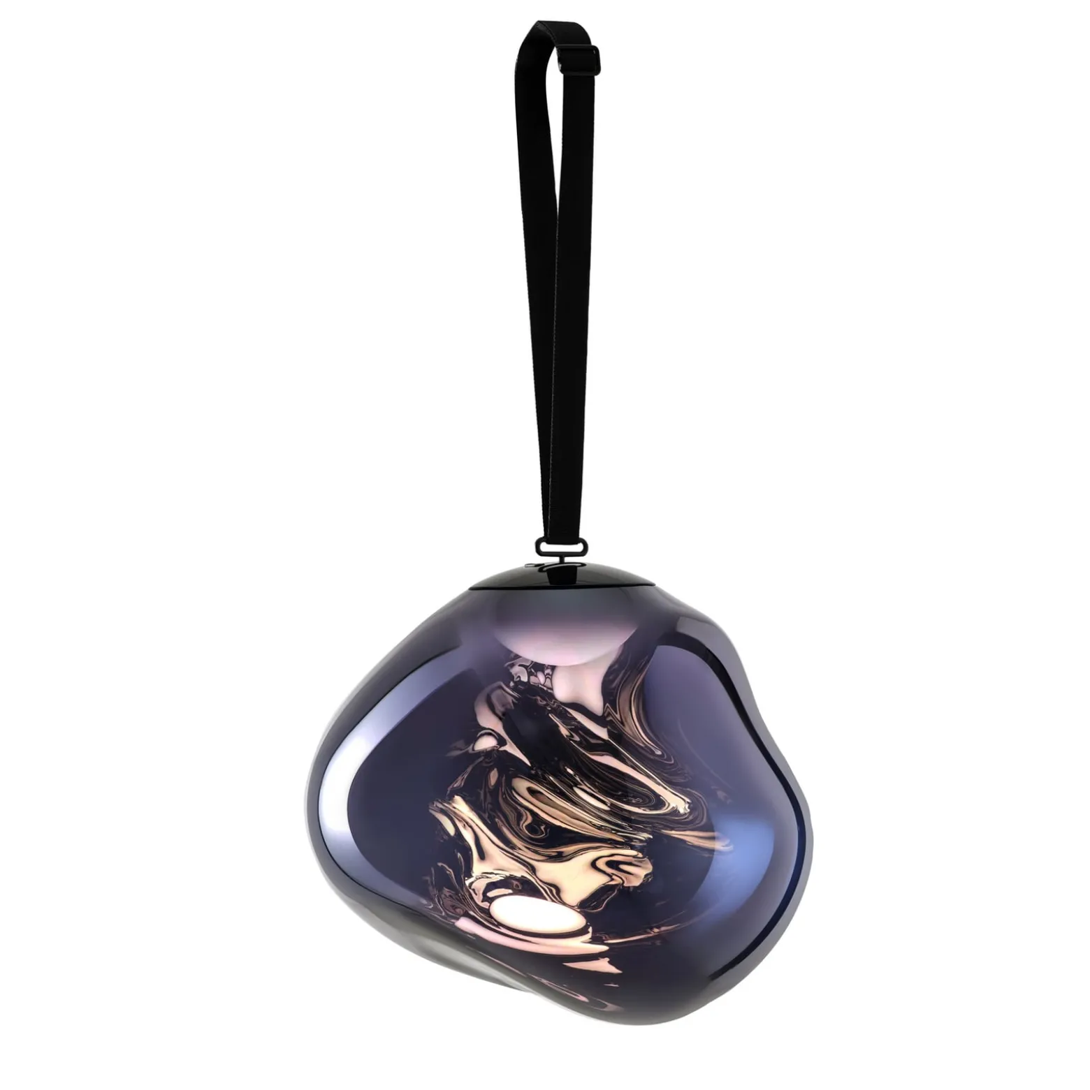 Tom Dixon LED-akku-terassilamppu Melt large, savuharmaa