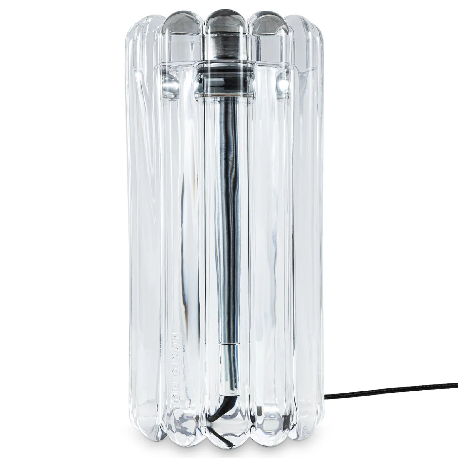 Tom Dixon LED-pöytälamppu Press, kirkas, lasi, 24 cm, 927 himmennettävä