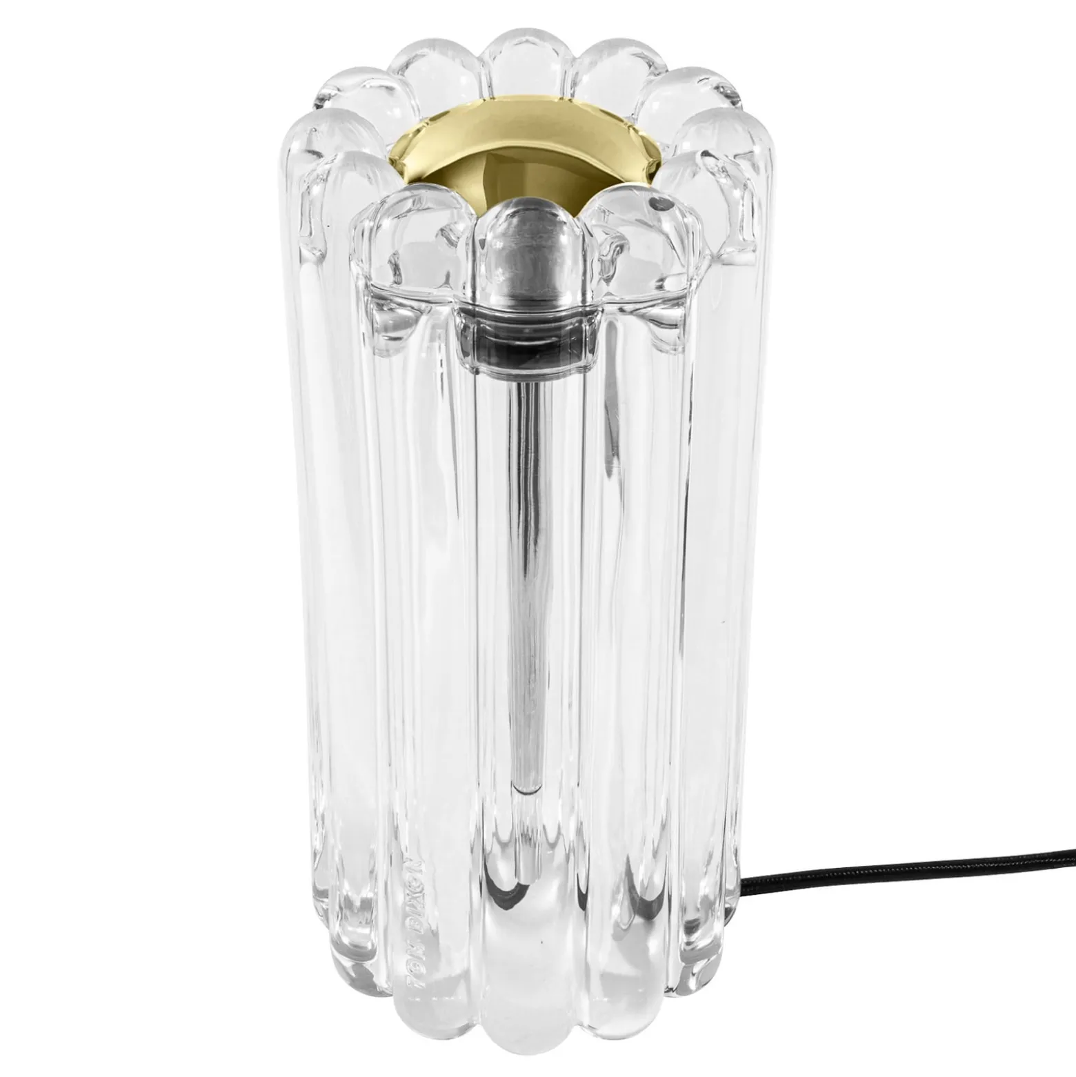 Tom Dixon LED-pöytälamppu Press, kirkas, lasi, 24 cm, 927 himmennettävä
