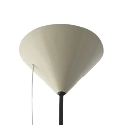 Tom Dixon LED-riippuvalo Pose, harmaa-beige, Ø 25 cm teräs dim