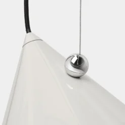 Tom Dixon LED-riippuvalo Pose, harmaa-beige, Ø 25 cm teräs dim