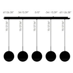 Tom Dixon Mirror Ball 25 cm suora 5 lamppua, kromi