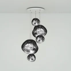 Tom Dixon riippuvalo Melt Large Round, Ø 95 cm, kromi