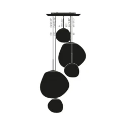 Tom Dixon riippuvalo Melt Large Round, Ø 95 cm, kromi