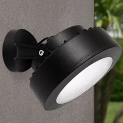 Tommy-ulkokohdevalo, pyöreä, musta 1-lamp. 10W CCT