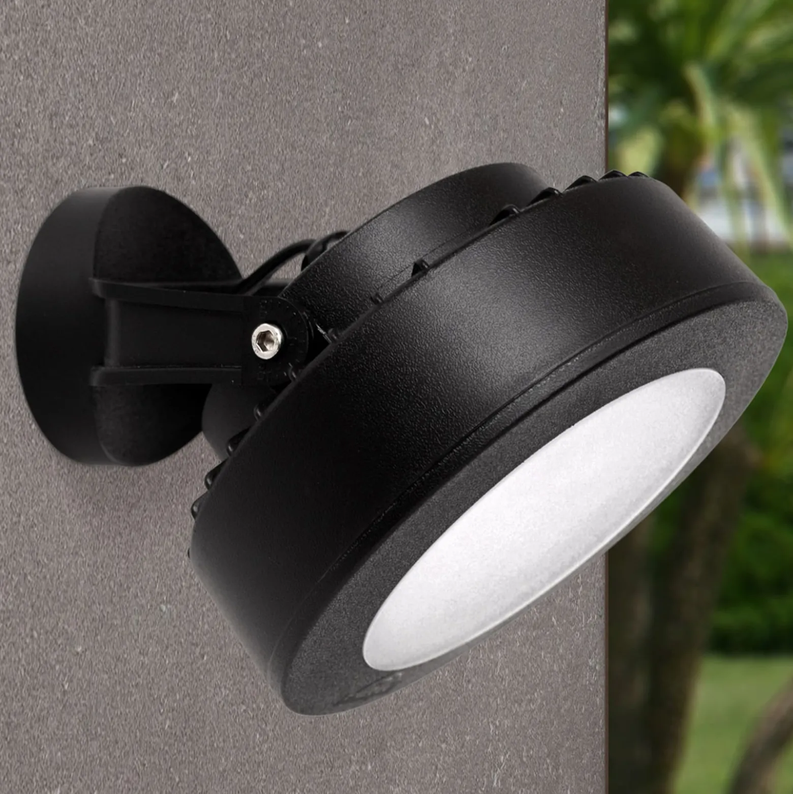 Tommy-ulkokohdevalo, pyöreä, musta 1-lamp. 10W CCT