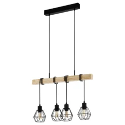Townshend-riippuvalaisin, pituus 70 cm, musta/tammi, 4-valo.