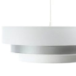 Triniti-riippuvalaisin, valkoinen/hopea, Ø 60 cm, tekstiili