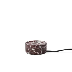 Trip LED ladattava pöytävalaisin, punainen / valkoinen, marmori, lasi, IP44