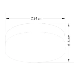 Ulkokattovalaisin Vranos, mattamusta, Ø 24 cm, alumiini