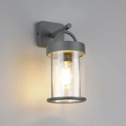 Ulkopuolinen seinävalaisin Almeria, antrasiitti, alumiini, korkeus 29 cm, IP44