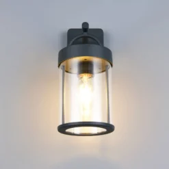 Ulkopuolinen seinävalaisin Almeria, antrasiitti, alumiini, korkeus 29 cm, IP44
