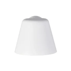 Ulkoseinälamppu Beni, mattavalkoinen, leveys 11 cm, metalli