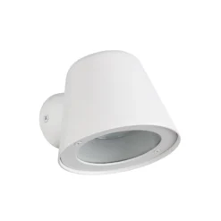 Ulkoseinälamppu Beni, mattavalkoinen, leveys 11 cm, metalli
