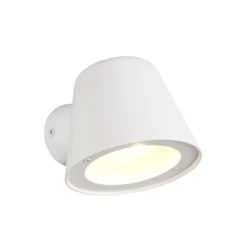 Ulkoseinälamppu Beni, mattavalkoinen, leveys 11 cm, metalli