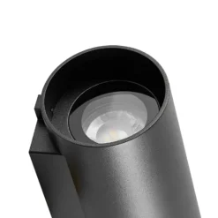 Ulkoseinälamppu CAN, musta, 2-lamppuinen, Ø 8 cm IP65 metalli GU10