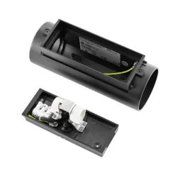 Ulkoseinälamppu CAN, musta, 2-lamppuinen, Ø 8 cm IP65 metalli GU10