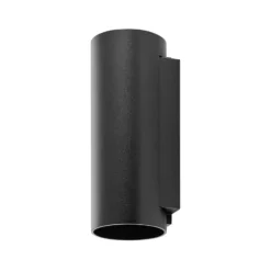 Ulkoseinälamppu CAN, musta, 2-lamppuinen, Ø 8 cm IP65 metalli GU10