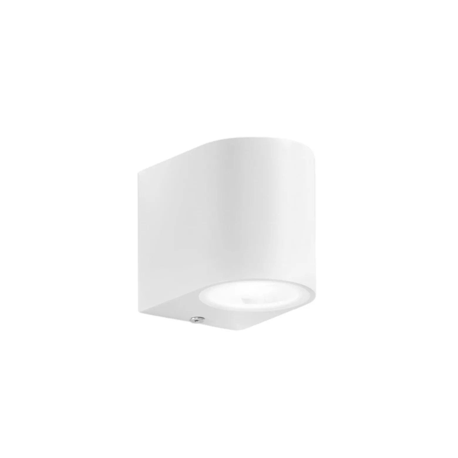 Ulkoseinälamppu ONE, valkoinen, korkeus 8 cm, metalli, IP54