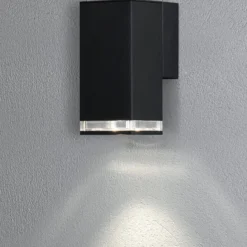 Ulkoseinälamppu Pollux Downlight 16,5 cm, musta