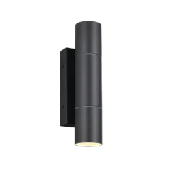 Ulkoseinälamppu Yamuna, antrasiitti, korkeus 23 cm, metalli, IP65