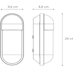 Ulkoseinävalaisin Capsule, kirkas/valkoinen
