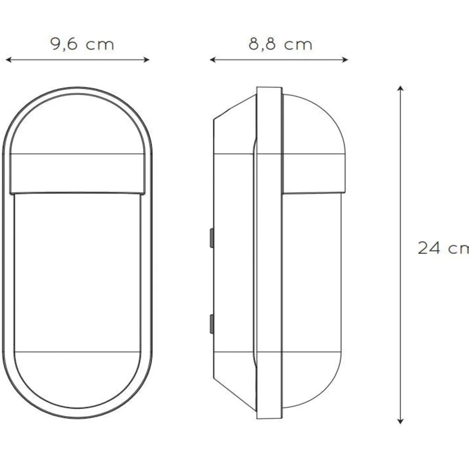 Ulkoseinävalaisin Capsule, kirkas/valkoinen