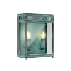 Ulkoseinävalaisin Holborn, patinoitu, 2-lamppuinen