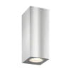Ulkoseinävalaisin 5051, ruostumaton teräs, 17 cm, IP54, ylös/alas, GU10