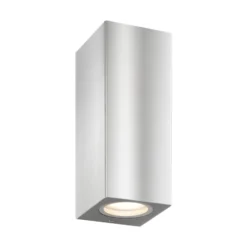 Ulkoseinävalaisin 5051, ruostumaton teräs, 17 cm, IP54, ylös/alas, GU10