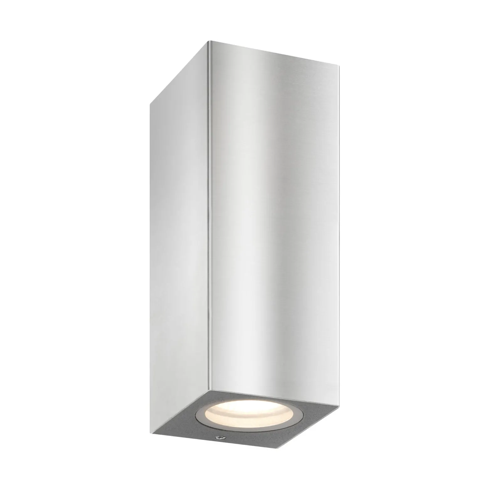Ulkoseinävalaisin 5051, ruostumaton teräs, 17 cm, IP54, ylös/alas, GU10