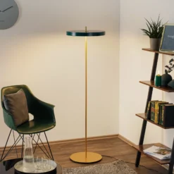 UMAGE Asteria Floor LED-lattiavalo metsänvihreä
