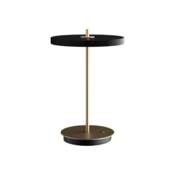 UMAGE LED ladattava pöytävalaisin Asteria Move musta/messinki 31 cm