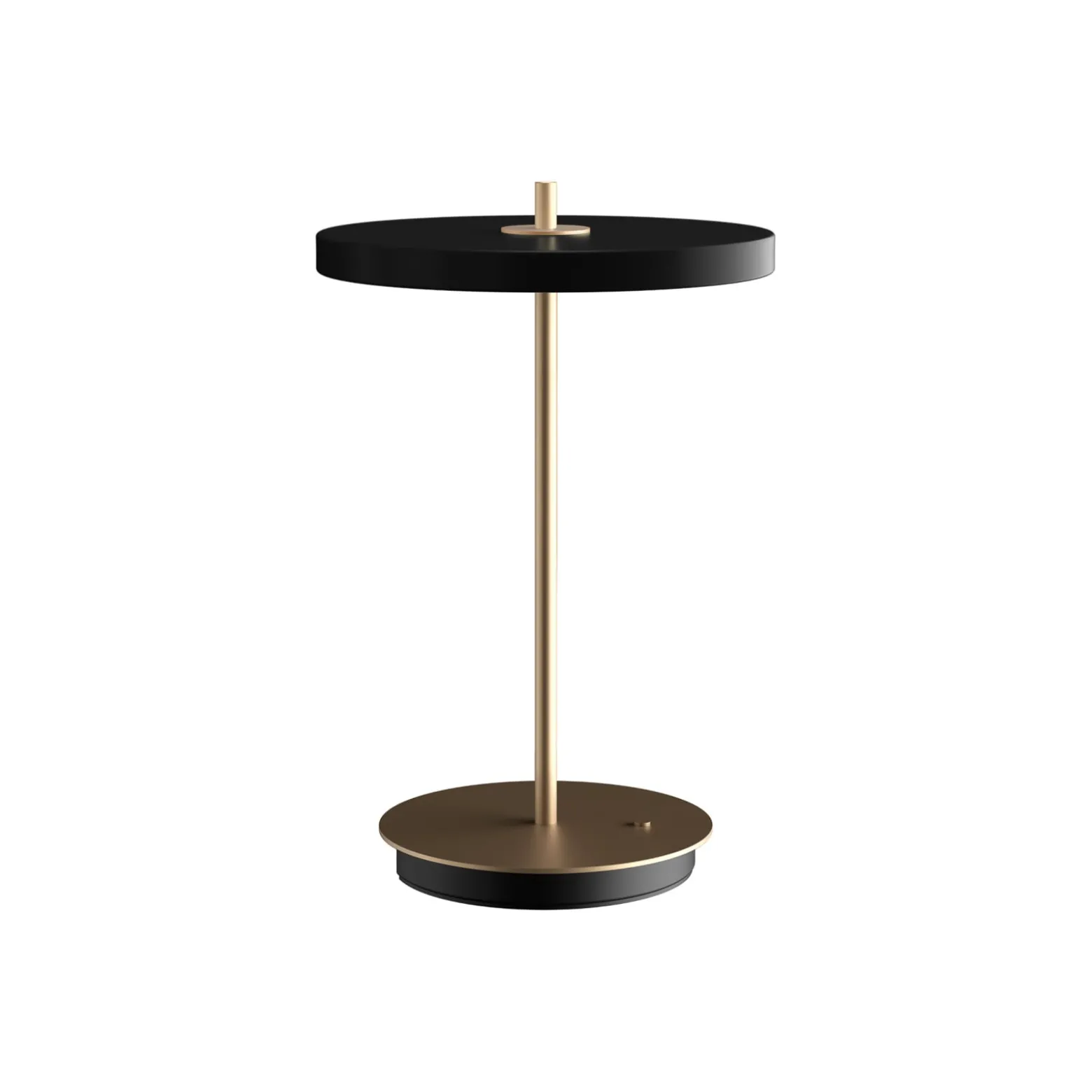 UMAGE LED ladattava pöytävalaisin Asteria Move musta/messinki 31 cm