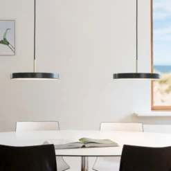 UMAGE LED-riippuvalaisin Asteria Mini, antrasiitti/messinki Ø 31 cm