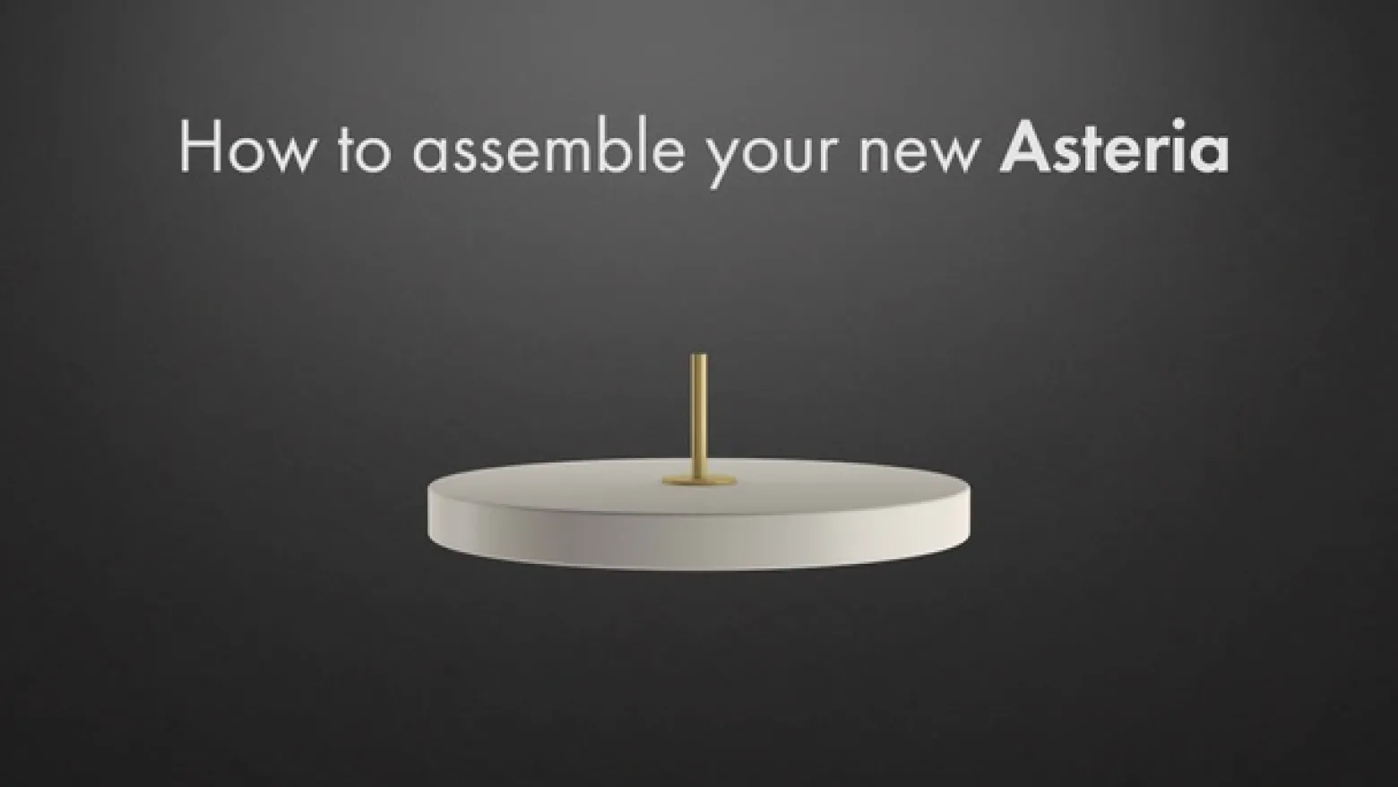 UMAGE LED-riippuvalaisin Asteria Mini, antrasiitti/messinki Ø 31 cm