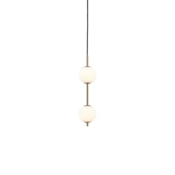 UMAGE LED-riippuvalaisin Audrey, messinkivärinen, 2-lamppuinen, Ø 12 cm