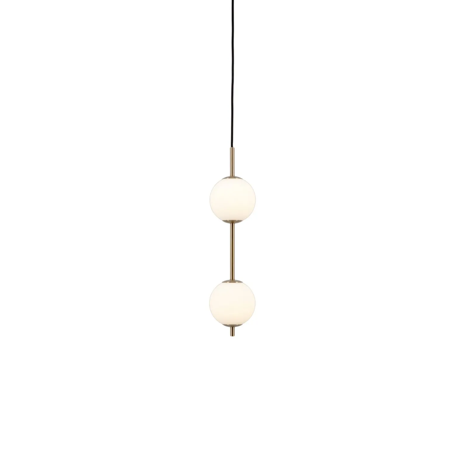 UMAGE LED-riippuvalaisin Audrey, messinkivärinen, 2-lamppuinen, Ø 12 cm