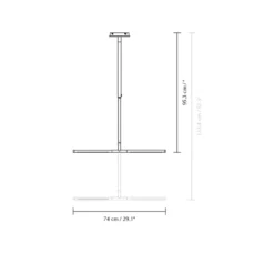 UMAGE LED-riippuvalaisin Omni, messinkiä, 2-valo, pituus 74 cm