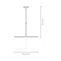 UMAGE LED-riippuvalaisin Omni, musta, 2-lamppuinen, pituus 74 cm