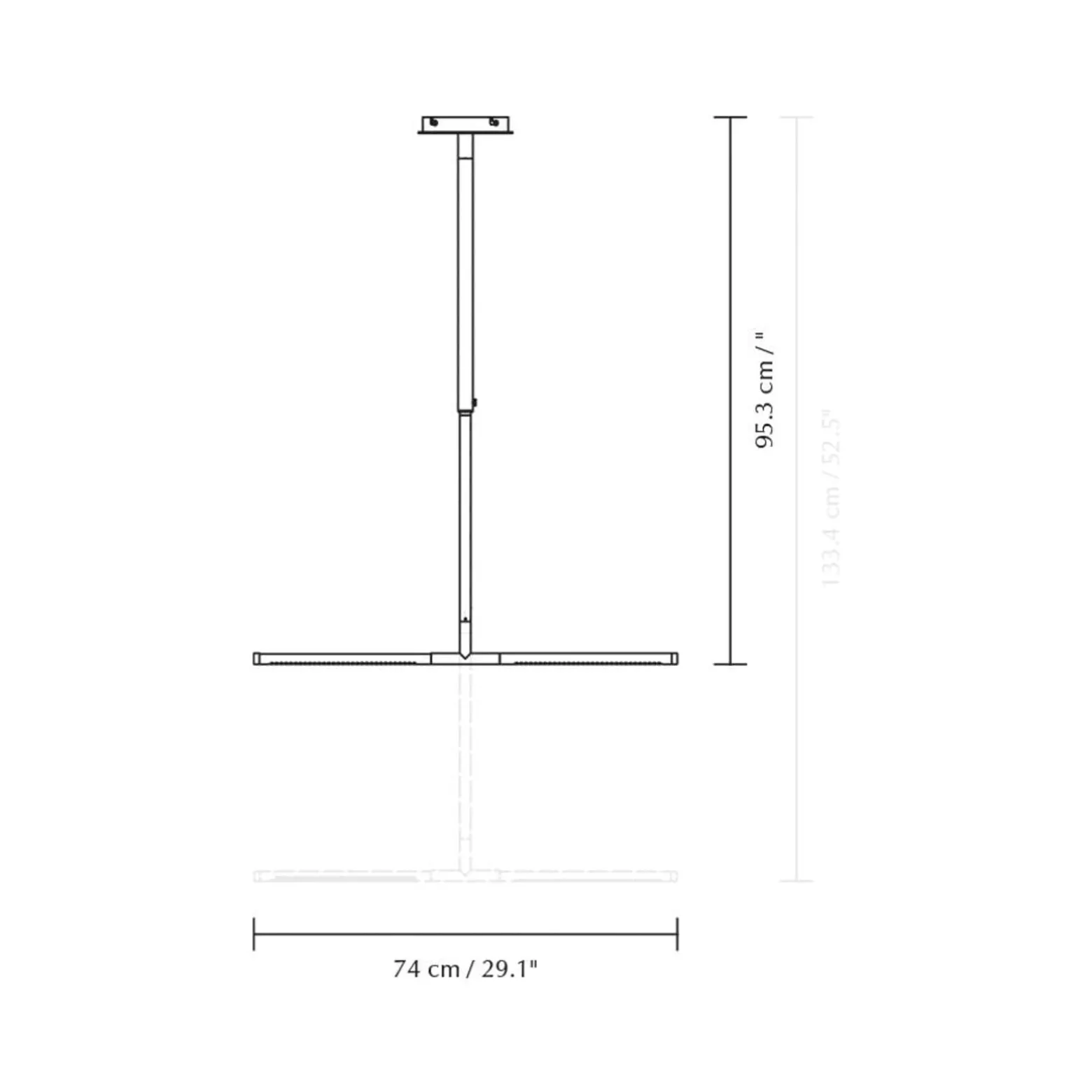 UMAGE LED-riippuvalaisin Omni, musta, 2-lamppuinen, pituus 74 cm