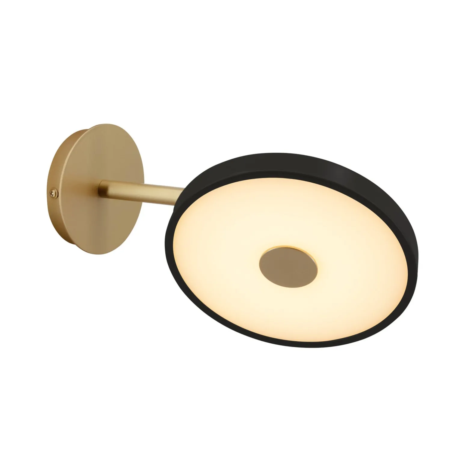 UMAGE LED-seinävalaisin Asteria Short, musta/messinki, pistoke