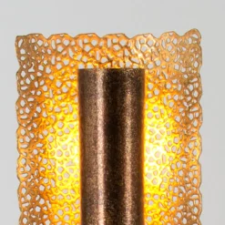 UTOPISTICO-LED-lattiavalaisin, kullanvärinen, korkeus 174 cm, metallia